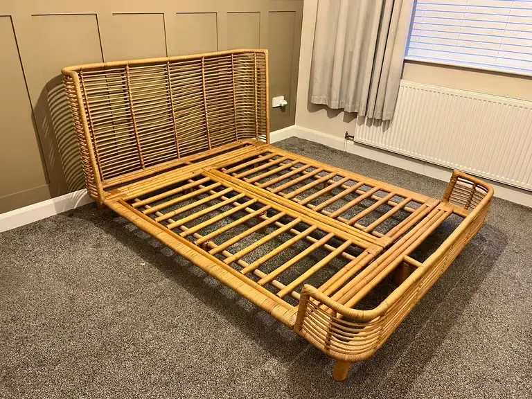 Double Handmade Bed - Vine Woven